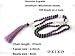 OKIKO 108 Mala Beads Necklace Ametyst/Moonstone Chakra Boho Statement Long Chain Tassel Meditation