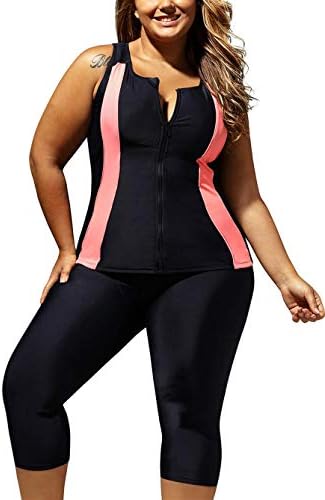 GLUDEAR Women's Plus Size Contrast 