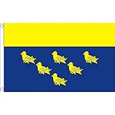 AZ FLAG - West Sussex County Flag - 2x3 Ft- 100D Polyester County Of West Sussex - England Banner with Two Metal Grommets - Fade Resistant - Vivid Colors - 2' x 3' Feet - 90x60 Cm