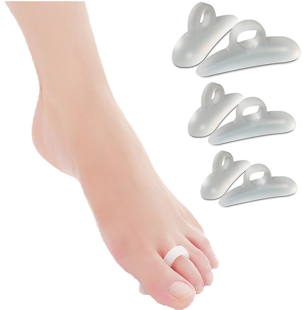 PEDIMEND™ Single Loop Hammer Toe Cushion (3PAIR) - Toe Straightener - Gel Toe Pad Helps to Support Hammer, Claw & Mallet Toes - One Size Fits Most - Unisex - Foot Care
