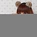Mwfus Girl's Adorable Fur Ball Pompom Ball Hair Hoops Headbands Pink
