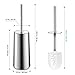 Homemaxs Toilet Brush and Holder, 304 Stainless Steel Toilet Brush with Long Handle, Hideaway Toilet Bowl Brush for Bathroom(Mirror Surface Holder)
