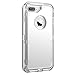 iPhone 8 Plus Case, iPhone 7 Plus Case, Dexnor Transparent Shockproof Heavy Duty Silicone + Hard PC 3 in 1 Cover Defender for iPhone 8 Plus/7 Plus/6s Plus/6 Plus (5.5”) - Clear