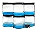 Clear 16 oz Plastic Jars with Black Lids (6 pk) with Balm Jar - PET Round Refillable Containers