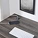 Newport Series Home Office Computer Writing Desk with Fully Extended Drawer | Laptop PC Workstation with USB Hub | Sturdy and Stylish | Easy Assembly| Smoke Oak Wood Look Accent Living Room Furniture