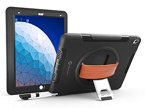 New Trent 10.5-inch for 2019 iPad Air 3rd Gen/ 2017 iPad Pro Full-Body Rugged Protective Case with Built-in Screen Protector, Hand Strap, Kickstand, Apple Pencil Holder (Pencil Not Included)