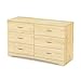 South Shore Step One 6-Drawer Double Dresser-Natural Maple