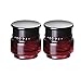 TOPWEL 2PCS 50ML(1.7 OZ) Wine Red Glass Empty Refillable Cosmetic Cream Jar Pot Bottle Container (A#)