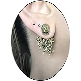 Vintage Gothic Octopus Earrings Punk Style Octopus Dangle Earrings Decapitation Splicing Octopus Stud Earrings Goth Earrings Halloween Christmas Biker Party Jewelry Gifts for Men Women