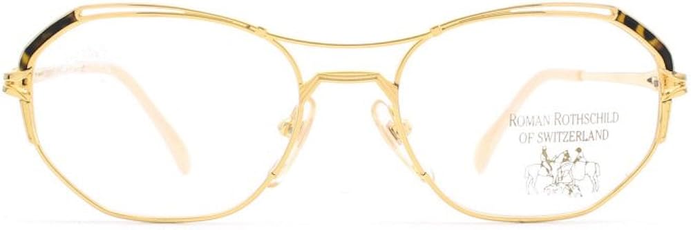 Roman Rothschild 1030 4 Gold Square Certified Vintage Eyeglasses Frame For Womens Amazon Co Uk Clothing