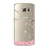 Urberry Samsung Galaxy S6 Edge Cover, Cherry Leaf Falling TPU Case for Samsung Galaxy S6 Edge with Screen Protector
