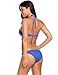 Ekouaer Swimsuits Women Tank Padding Bikini Set High Neck Bathing Suit (Blue, Medium)