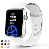 VATI Sport Band Compatible with Apple Watch Band 40mm 44mm 42mm 38mm, Soft Silicone Sport Strap Replacement Bands Compatible with iWatch Apple Watch Series 4, Series 3/2/1 S/M M/L