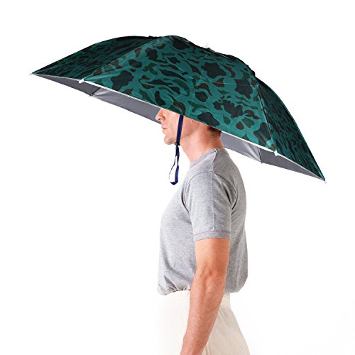 Luwint 36'' Diameter Adjustable Fishing Gardening Folding Umbrella Hat