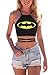 Grace's Secret Women's Cartoon Print Crisscross Lace Up Back Cropped Halter Top