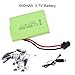 Fistone Spare Rechargeable 3.7V 600mAh Li-on Battery Pack 2 Pcs for RC Robot Dinosaur Intelligent Interactive Smart Toy 2.4G Electronic Remote Robot with Charging Cable SM 2P Plug