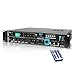 70V System Audio Power Amplifier - 700W Rack Mount Portable Home Stereo Sound Receiver Mixer System w/ 70V 100V Speaker Output, RCA AUX IN, USB, Mic Talkover - For Multi Speakers - Pyle PT930U primary