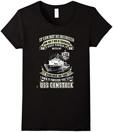 Womens USS Comstock (LSD-45) Tshirt Medium Black