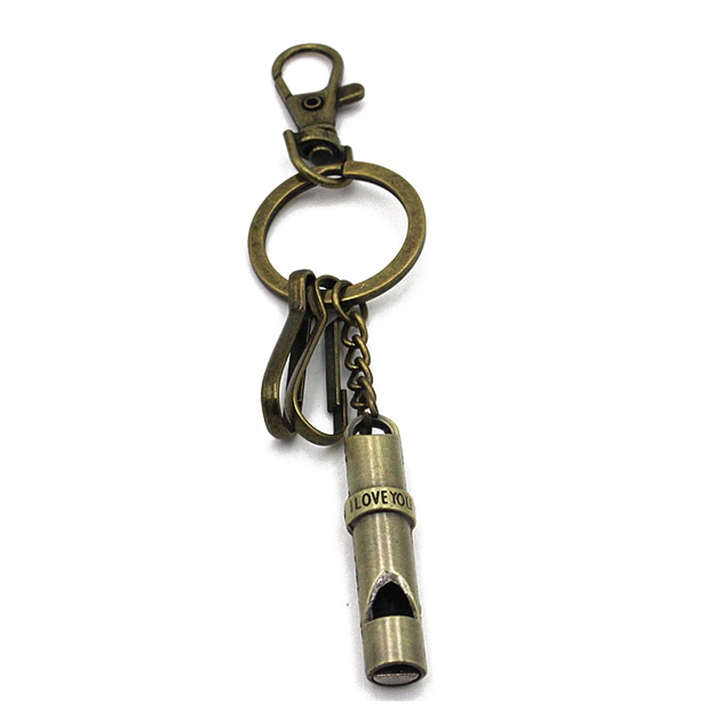 ARFUKA Whistle Outddor Whistle Vintage I Love You Whistle with Keychain for Hiking Camping Sports