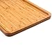 Bamber Large Size Bamboo Serving Tray, Rectangular, 15.5 x 11.8 x 0.8 Inches