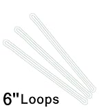 6 Inch Premium Clear Plastic Luggage Loop Straps / Worm Loops for Luggage Tags, by Specialist ID