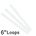 Specialist ID 10 Pack - 6 Inch Premium Clear Plastic Luggage Tag Holder Worm Loops for Bag Tags - Strong, Flexible Plastic Strap Elastic Loops for Hang Tags on Backpacks and Suitcases