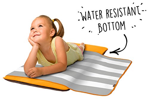 The Shrunks Zipaire Toddler Siesta Nap Pad, Orange/Grey