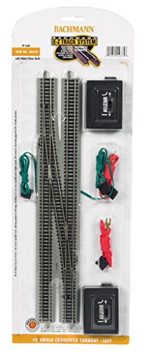 Bachmann Industries E-Z Track 6 Single Crossover Turnout - Left (1/card) N Scale