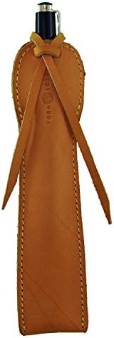 Handcrafted Full Grain Leather Pen Case-Bag - Protective Bag for High End Pen (Yellow)