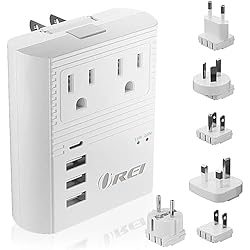 OREI Travel Adapter Power Strip, International Plug