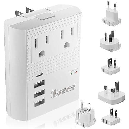 OREI Travel Adapter Power Strip, International Plug