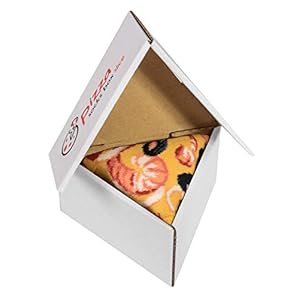 Pizza Socks Box Slice – Meeresfrüchte – Damen Herren Pizza Socken 1 Paar