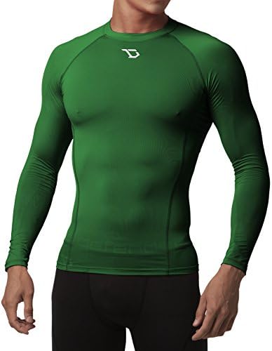 Defender Men's Long Sleeve T-Shirt Cool Dry Compression Running GN_XL