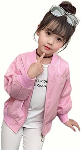 Shunyi ジャージ 子供 女の子 春秋 薄手 キッズコート ガールズ 入園式 卒業式 可愛い スタジャン カジュアル アウターピンク140 コート ジャケット 通販 Amazon