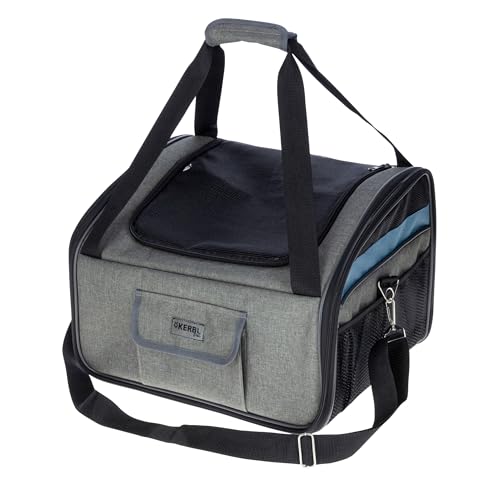 Kerbl Pet Vacation Car Seat Bag 44 x 35 x 30 cm, Grey/Blue
