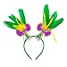 JOYIN 33PCS Mardi Gras Party Supplies, Women Party Accessory with 6 Beads Beaded Necklaces, LED Mask, Feather Boa, Headband, 24-Count Temporary Tattoos