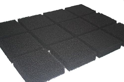 INGVIEE Pack of 24 Compatible Carbon Aquarium Filter Sponge for Juwel Compact/Bioflow 3.0