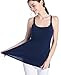 SUIEK Nursing Top Tank Cami Maternity Shirt Sleep Bra for Breastfeeding (Small, Black+Navy+Grey)