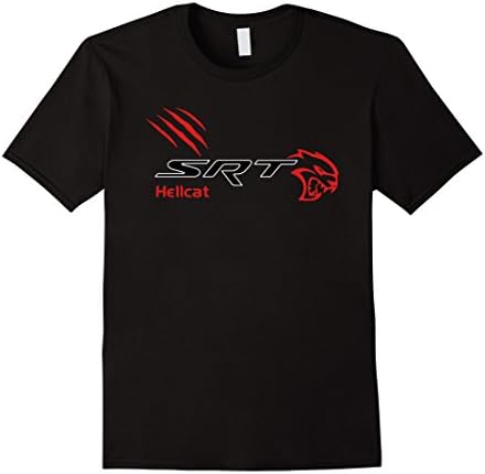 Mens SRT HELL CAT SHIRT, Dodge SRT Shirt, Scratch Red V4 3XL Black
