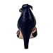 Chase & Chloe Kimmy-36 Women's Teardrop Cut Out T-Strap Mid Heel Dress Pumps,Navy,8