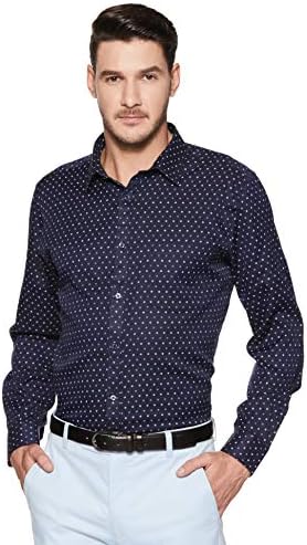 Next Look Men's Plain Regular Fit Formal Shirt