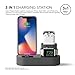 elago 3 in 1 Charging Station Compatible with Apple Watch Series 11/10/9/8/7/6/5/4/3/2/1/SE3/SE2/SE1, Apple AirPods Pro 2/1, AirPods 3/2/1 and All iPhone Models [Original Cables Required]