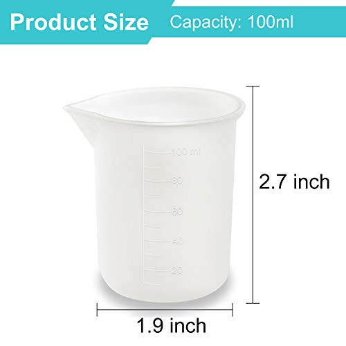 Coopay 12 Pieces 100 Ml Silicone Measuring Cup Diy Resin Glue Tools Cup For Making Handmade Craft Nonstick Silicone Mixing Cups Pricepulse