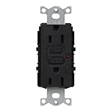 Lutron SCR-15-GFTR-MN Satin Colors 15A GFTR Electrical Socket Receptacle, Midnight