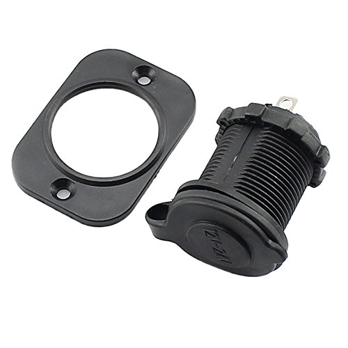 BreaDeep Cigarette Lighter Socket 12V-24V DC Waterproof Marine Grade Power Outlet for Motorcycle Car Boat ATV Rv