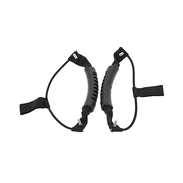 SysPodTM-New-2pcs-Kayak-Canoe-Boat-Side-Mount-Carry-Handle-with-05cm-Diameter-Bungee-Cord-Accessories-Black-Rubber-Handle-Fixing-Paddle