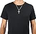 Stainless Steel Cross Necklace for Men – 24 In. Chain, Lobster Clasp, Cross Pendant, Black Gift Box – Quality Gifts, Everyday Collections by Blackbox Jewelry, 1.9x1.2x0.2 In.