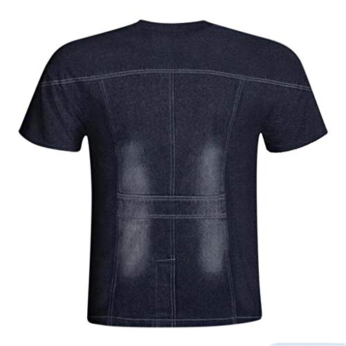 Men's Funny Tops 3D Printed Cool Graphic Sleeveless Cool Gym Workout T-Shirt (XXXXL, 01) - Thumbnail 3