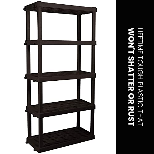 Oskar 5Tier Storage Shelf, Interlocking Heavy Duty Shelving Unit, 750