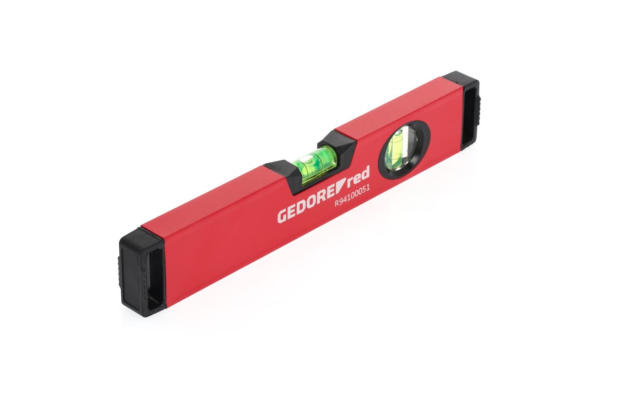 GEDORE red Spirit level, 300 mm long, Vertical and horizontal vials, Measurement accuracy +/- 0.5 mm/m, R94100051